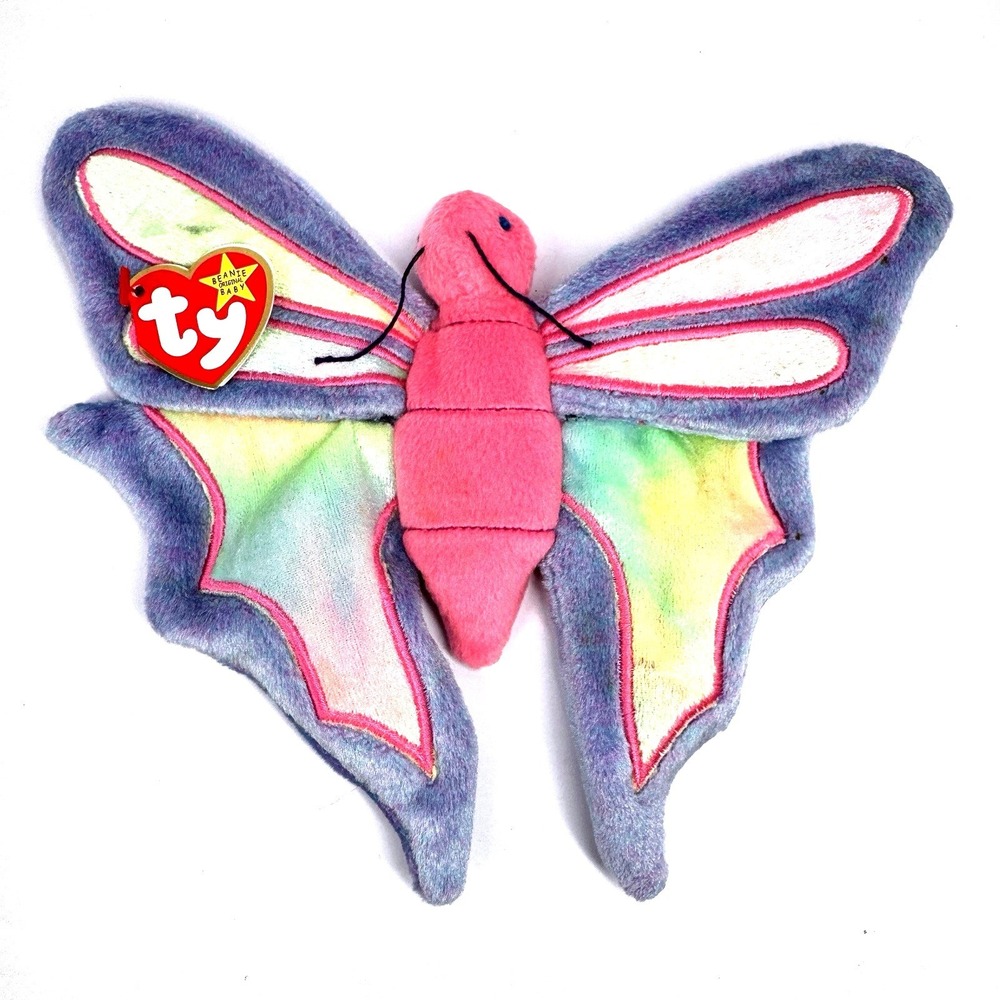 Ty Beanie Baby Flitter Butterfly 1999 PE Pellets Hang Tag Plush